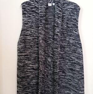Gap for Good black open cardigan vest sweater size L